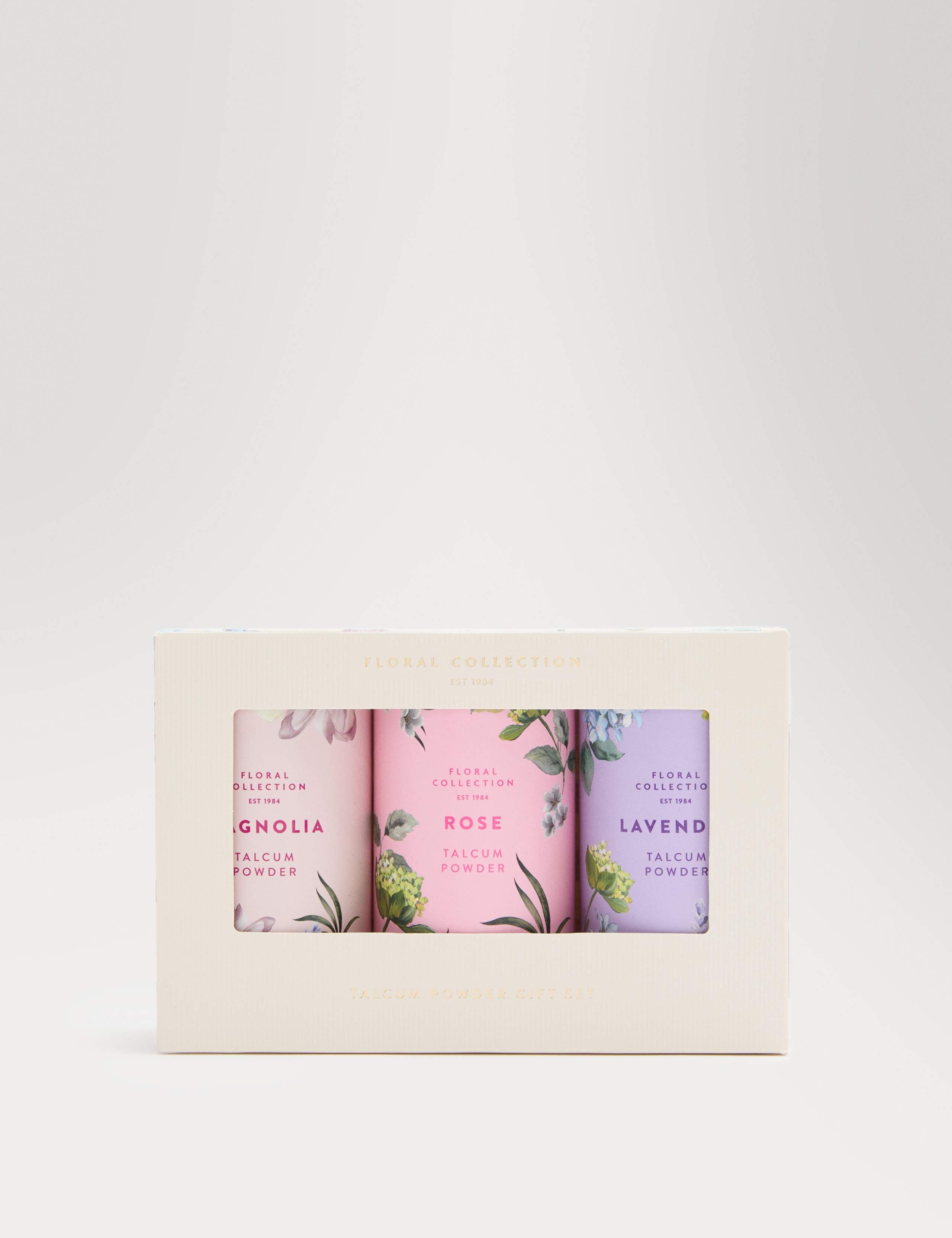 Talcum Powder Gift Set Lavender Rose Magnolia 150g (British brand)