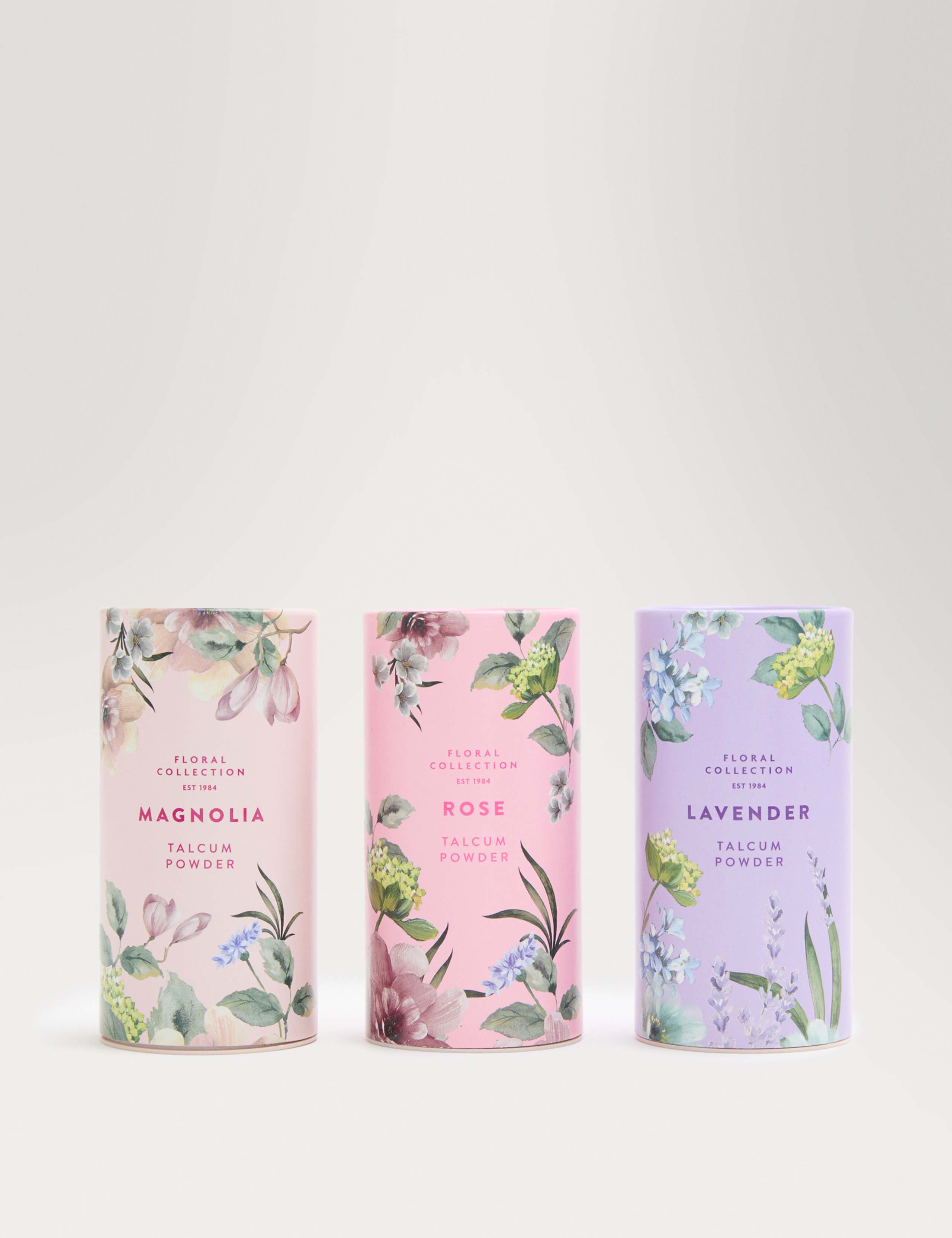 Talcum Powder Gift Set Lavender Rose Magnolia 150g (British brand)