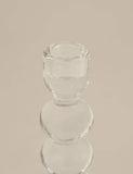 Glass bobble candle holder tall 18.5 cm, UK version