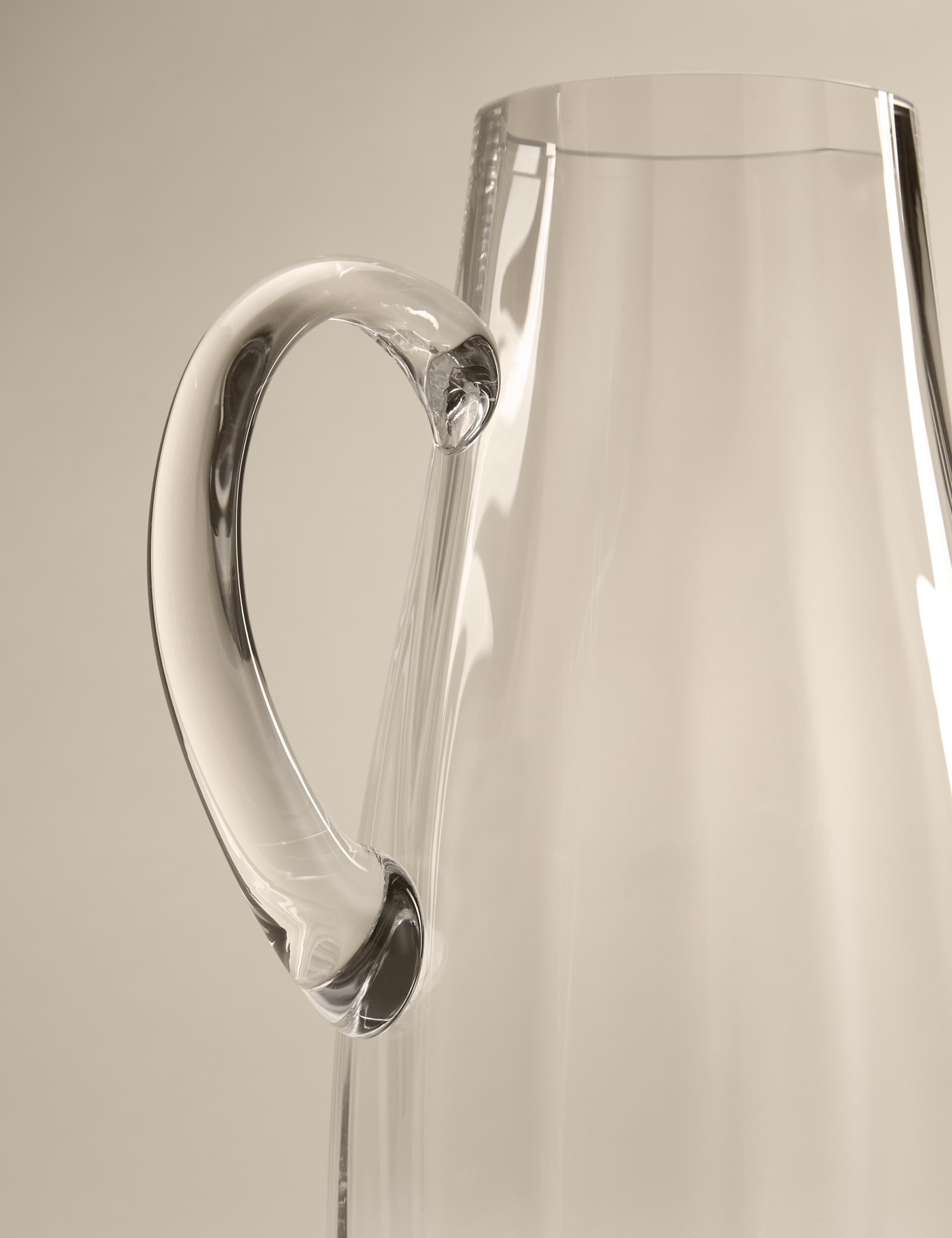 Tall glass jug elegantly fluted from the UK, UK version