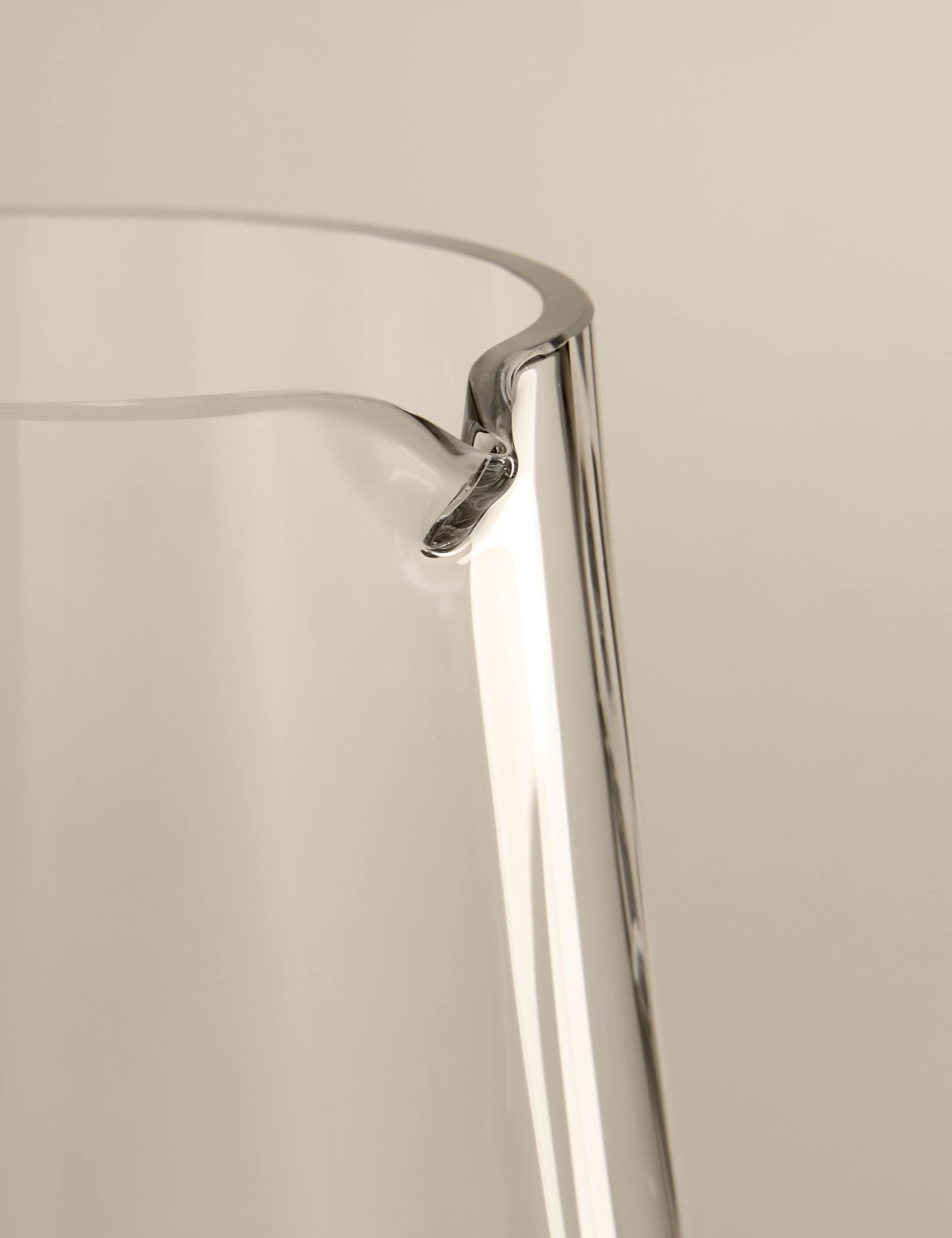 Tall glass jug elegantly fluted from the UK, UK version