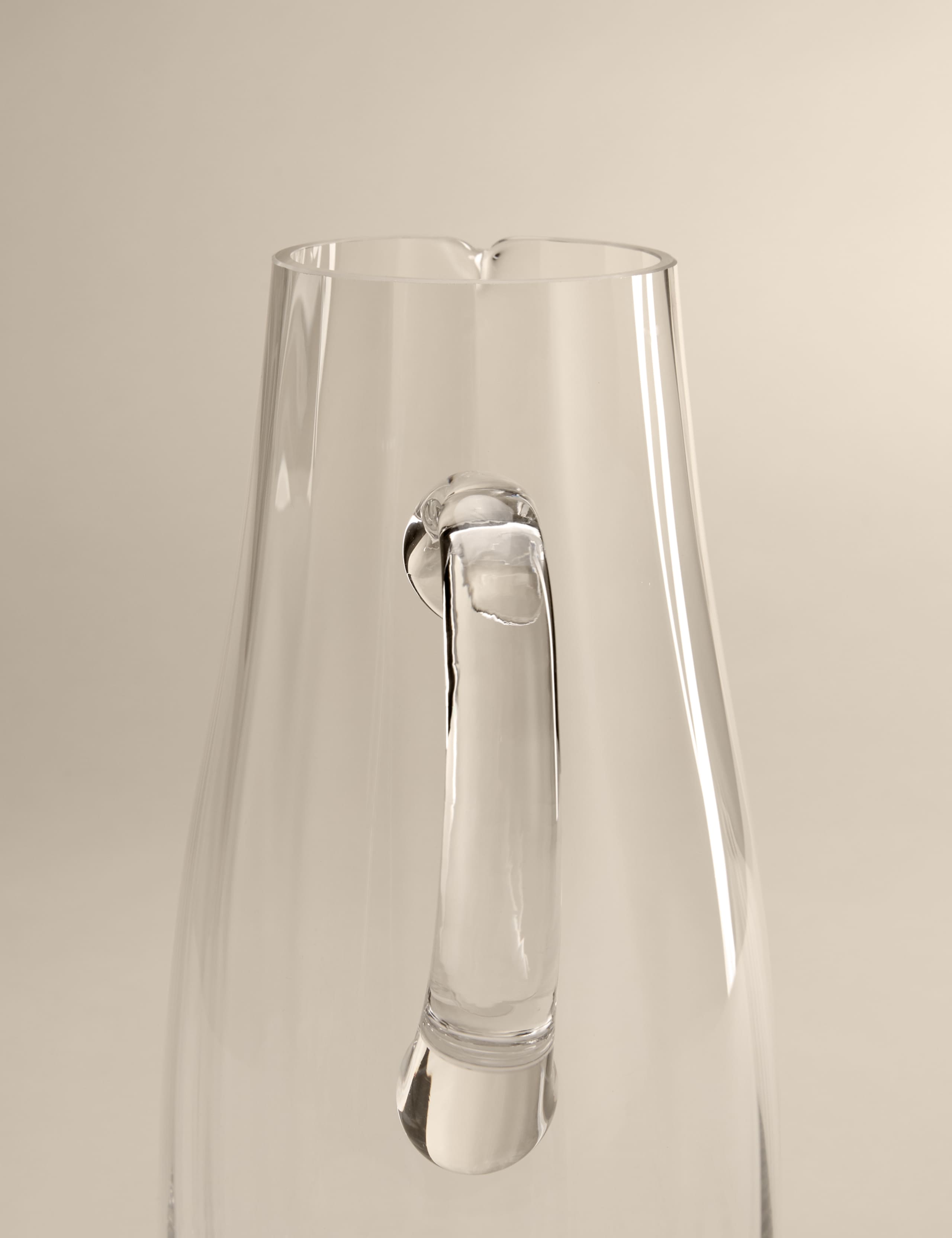 Tall glass jug elegantly fluted from the UK, UK version