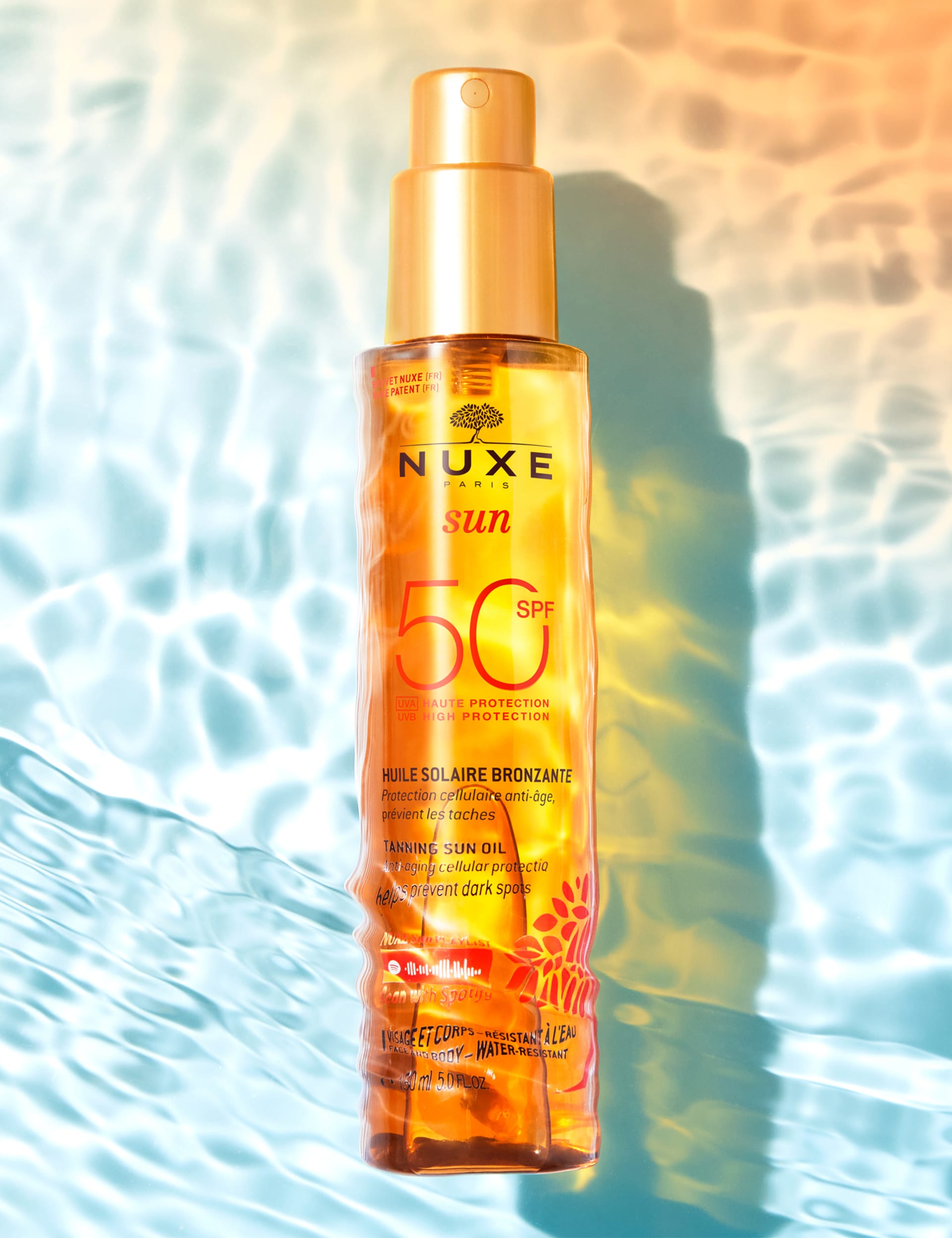 Nuxe tanning sun oil SPF50 150ml (British brand)