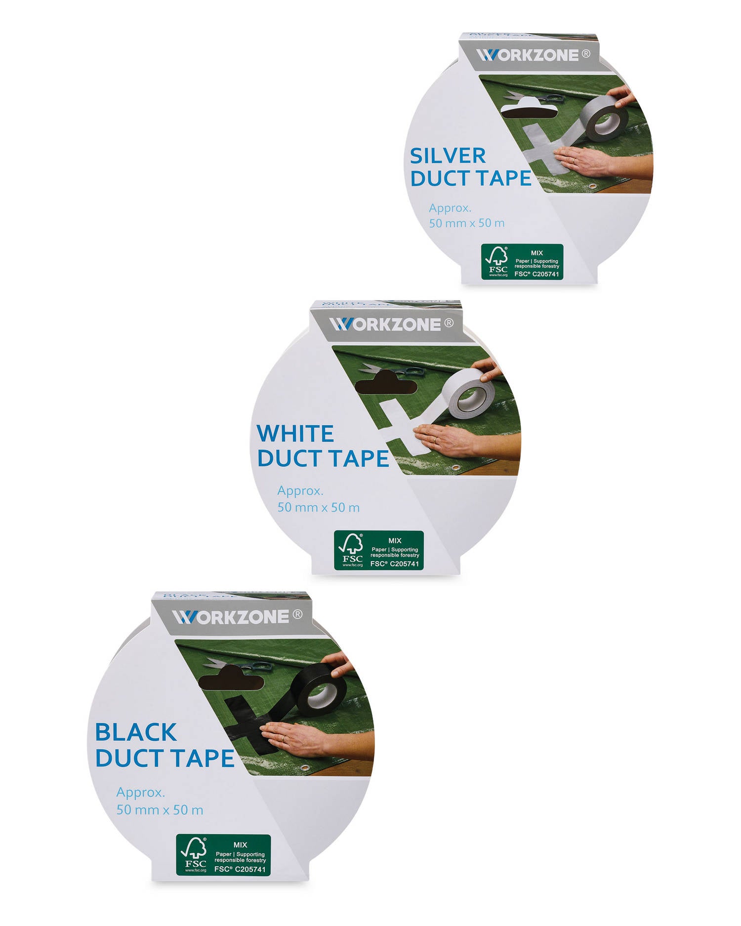 Duct tape 5cm and masking tape 2.5cm selection, imported from the UK