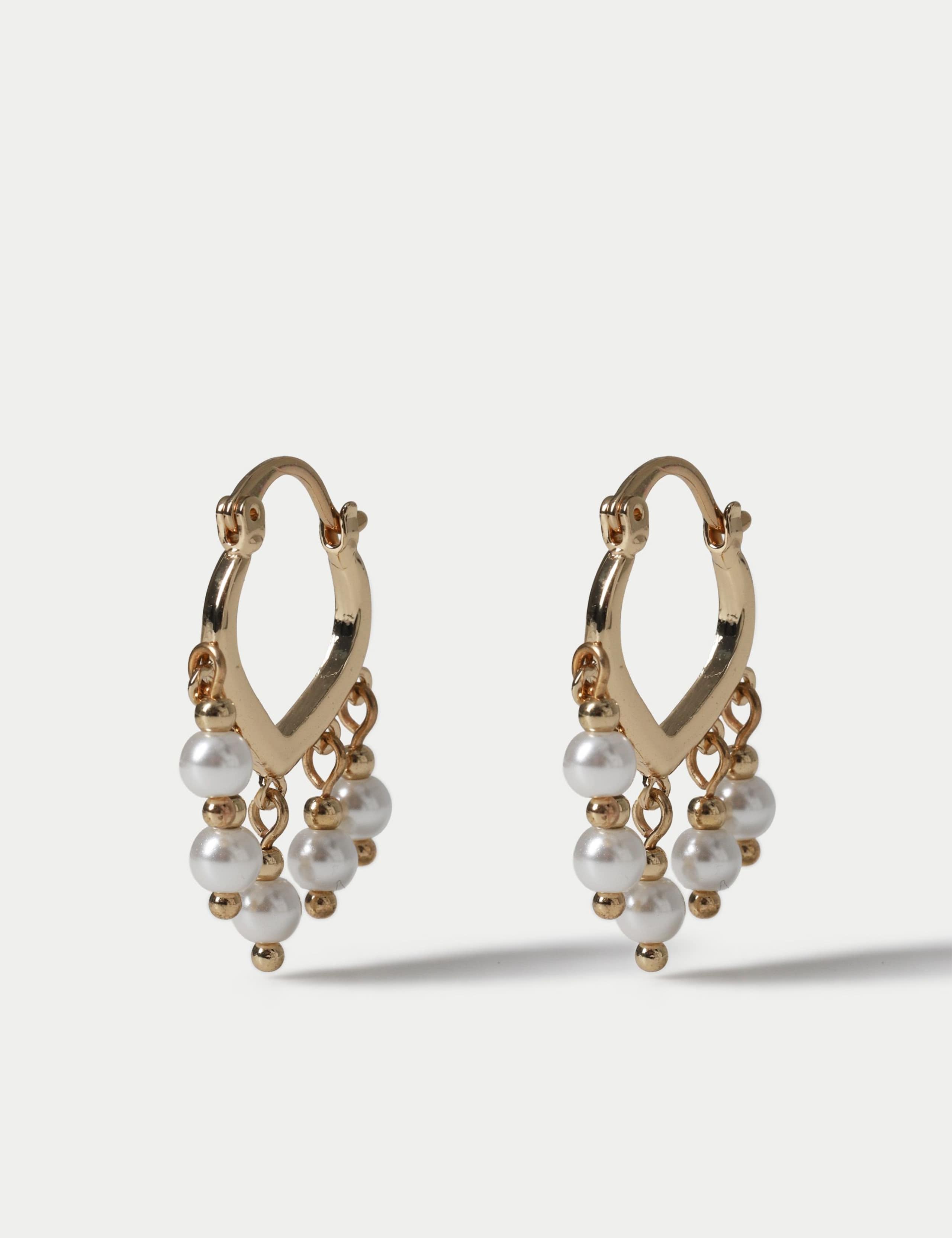 Per Una tassel drop hoop earrings 30mm, UK version