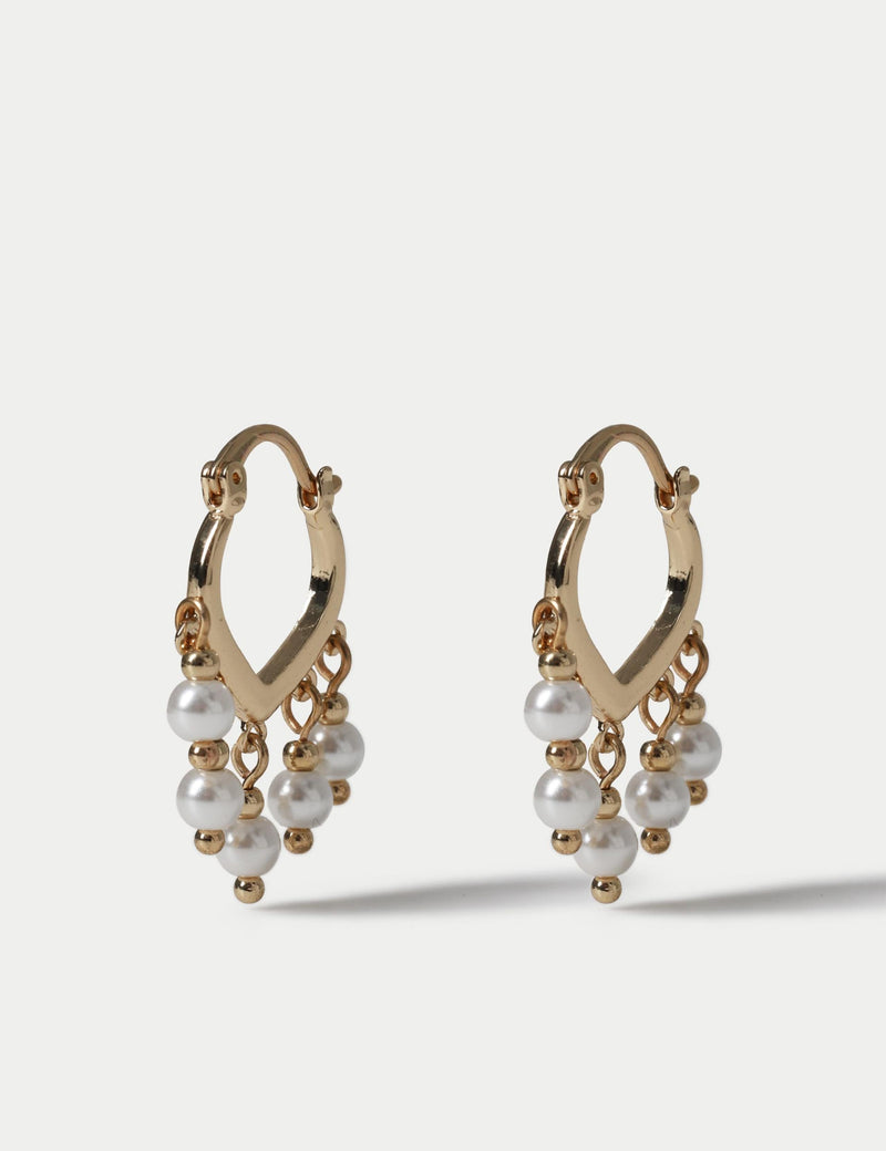 Per Una tassel drop hoop earrings 30mm, UK version