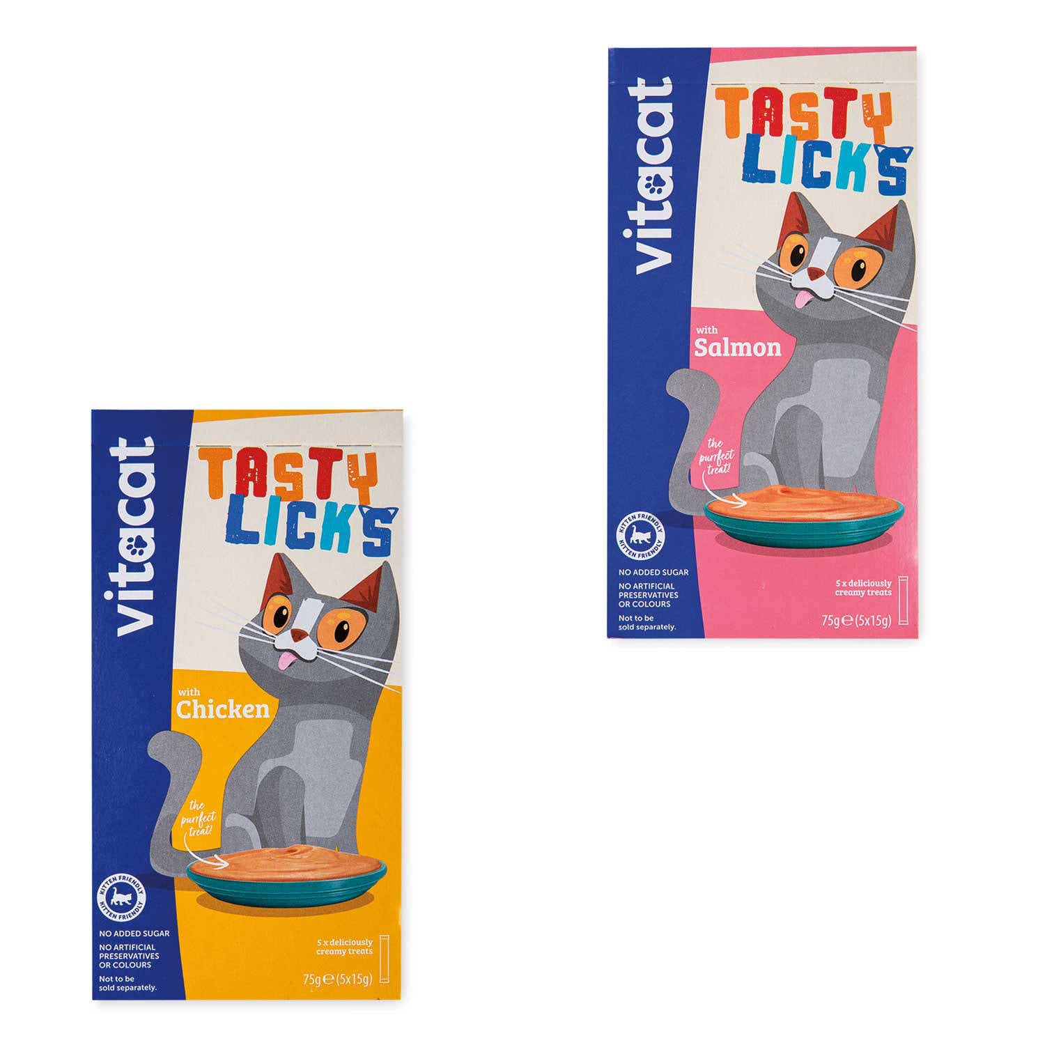 Tasty Licks cat treats with chicken 75g, UK version