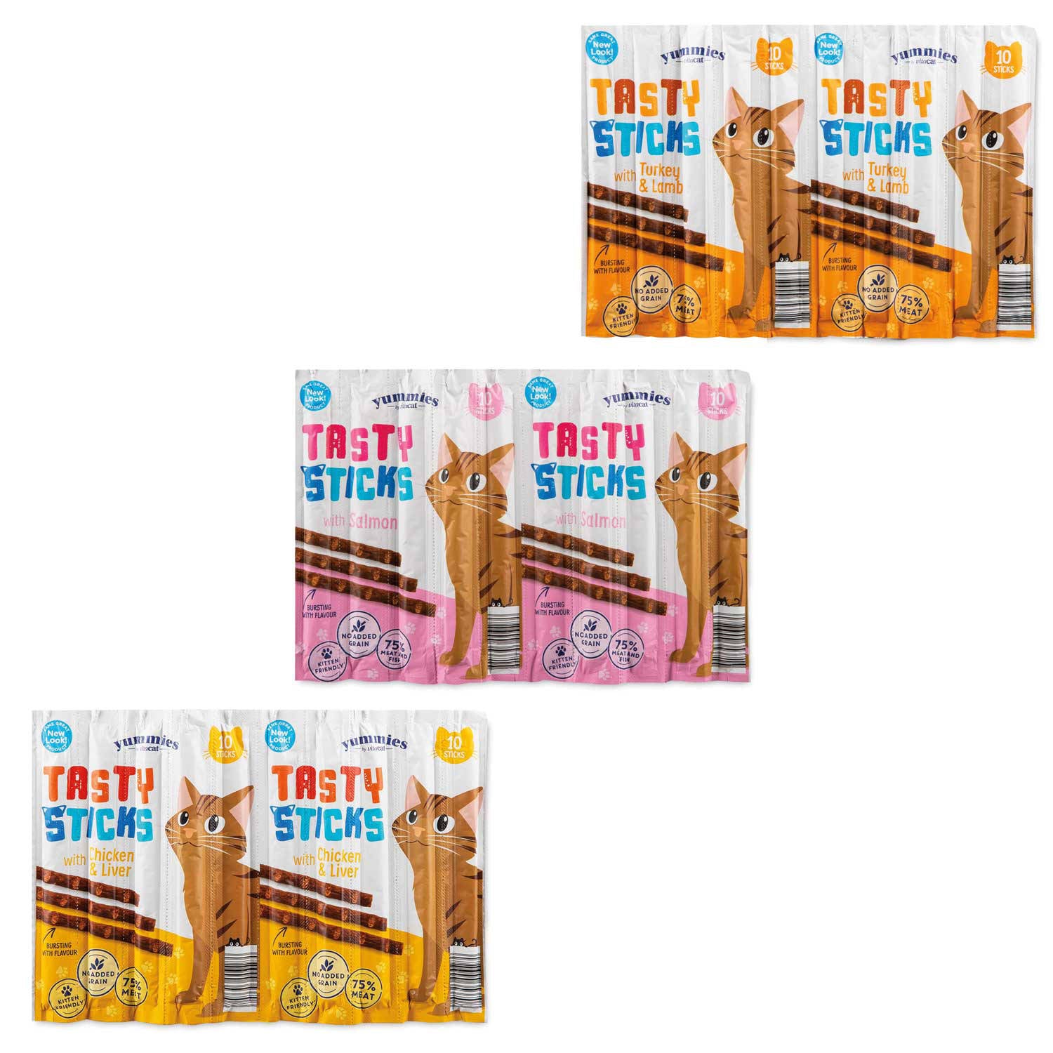 Vitacat Tasty Sticks cat treats 10 sticks, UK version