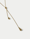 Tear Drop Y-Necklace stainless steel 45cm - British product