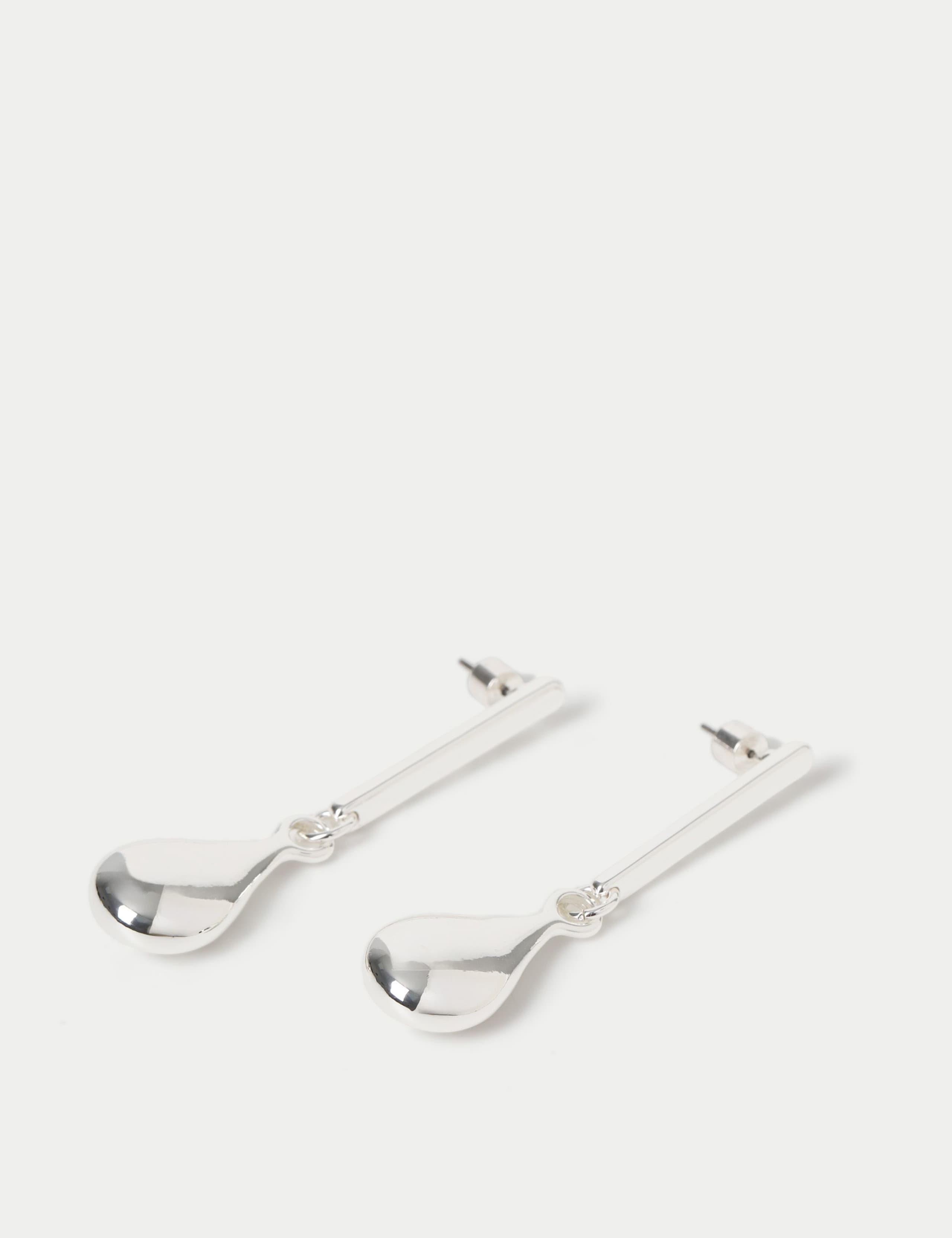 M&S Tear Stick drop earrings with 50mm stud design, UK version