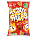 Teddy Faces 6 pack bag of potato crisps (British brand)
