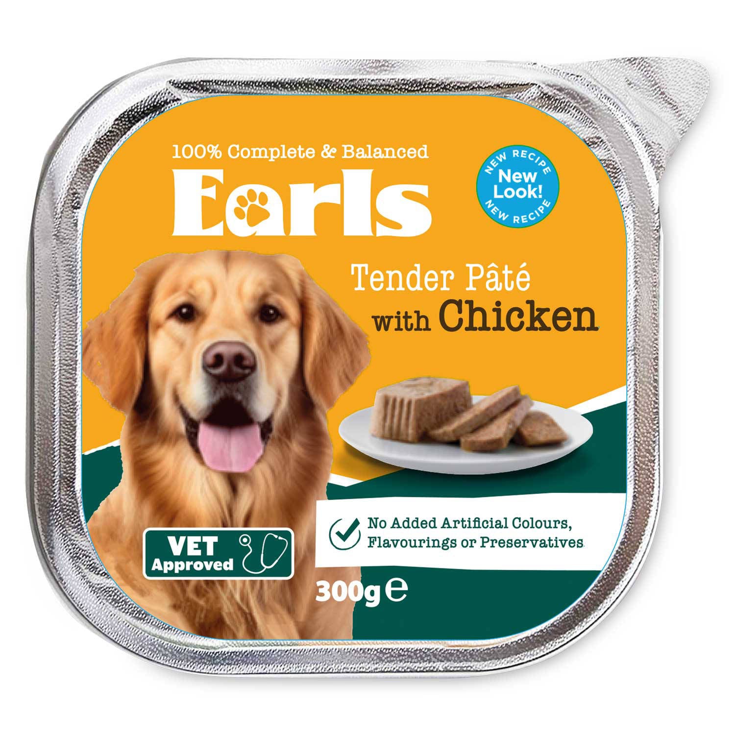 Tender pâté dog food tray, UK version