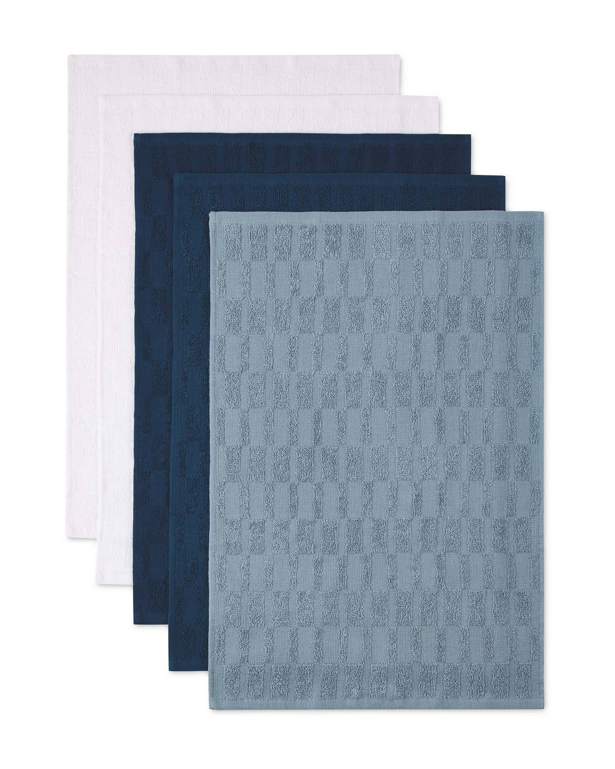 Terry tea towels 5 pack, 100% cotton fabric, UK version