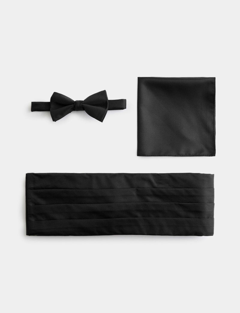 M&S textured bow tie handkerchief cummerbund set, imported from the UK