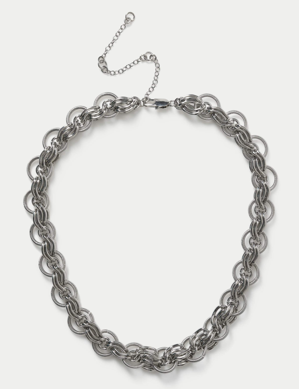 Textured chunky O link necklace, UK version