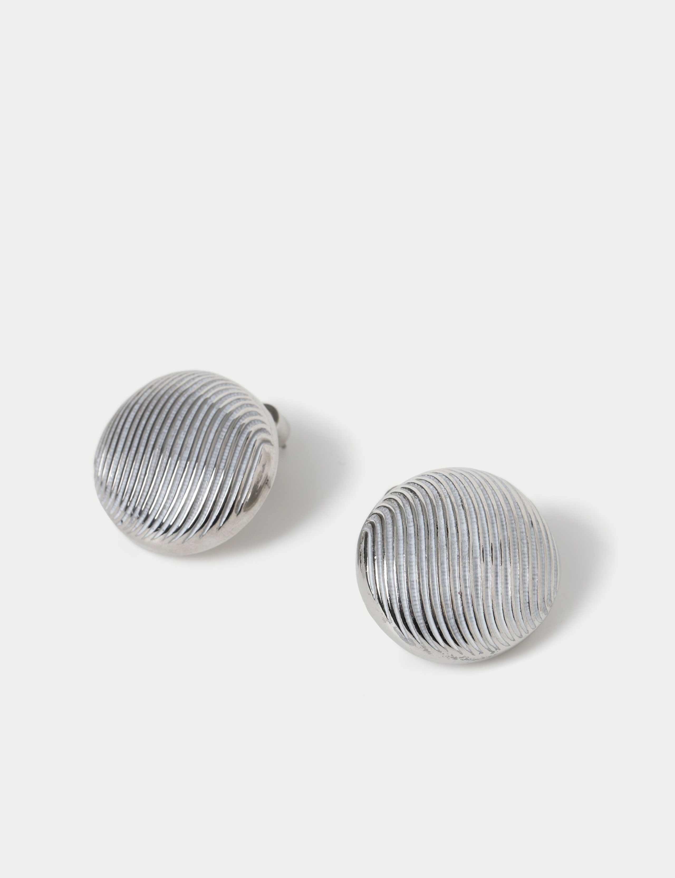 M&S textured circle stud earrings 26mm, UK version