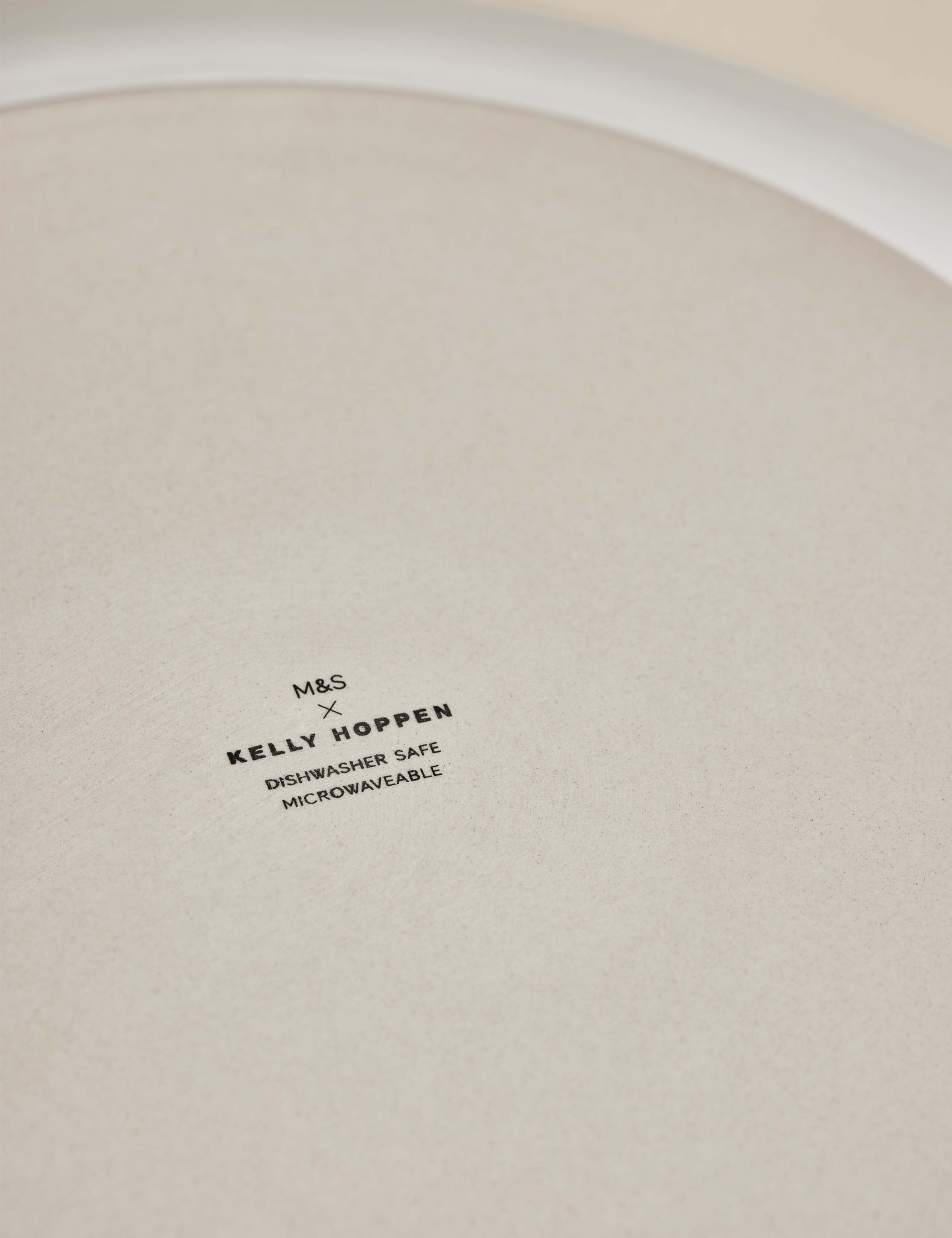 M&S X Kelly Hoppen textured ceramic dinner plate 27.5 cm (British brand)