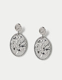 Textured drop earrings in 100% zinc alloy from a British brand
