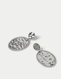 Textured drop earrings in 100% zinc alloy from a British brand