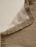 Textured fringe cushion cover square 50cm - British product