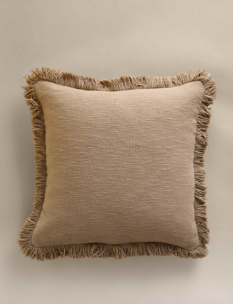 Textured fringe cushion cover square 50cm - British product