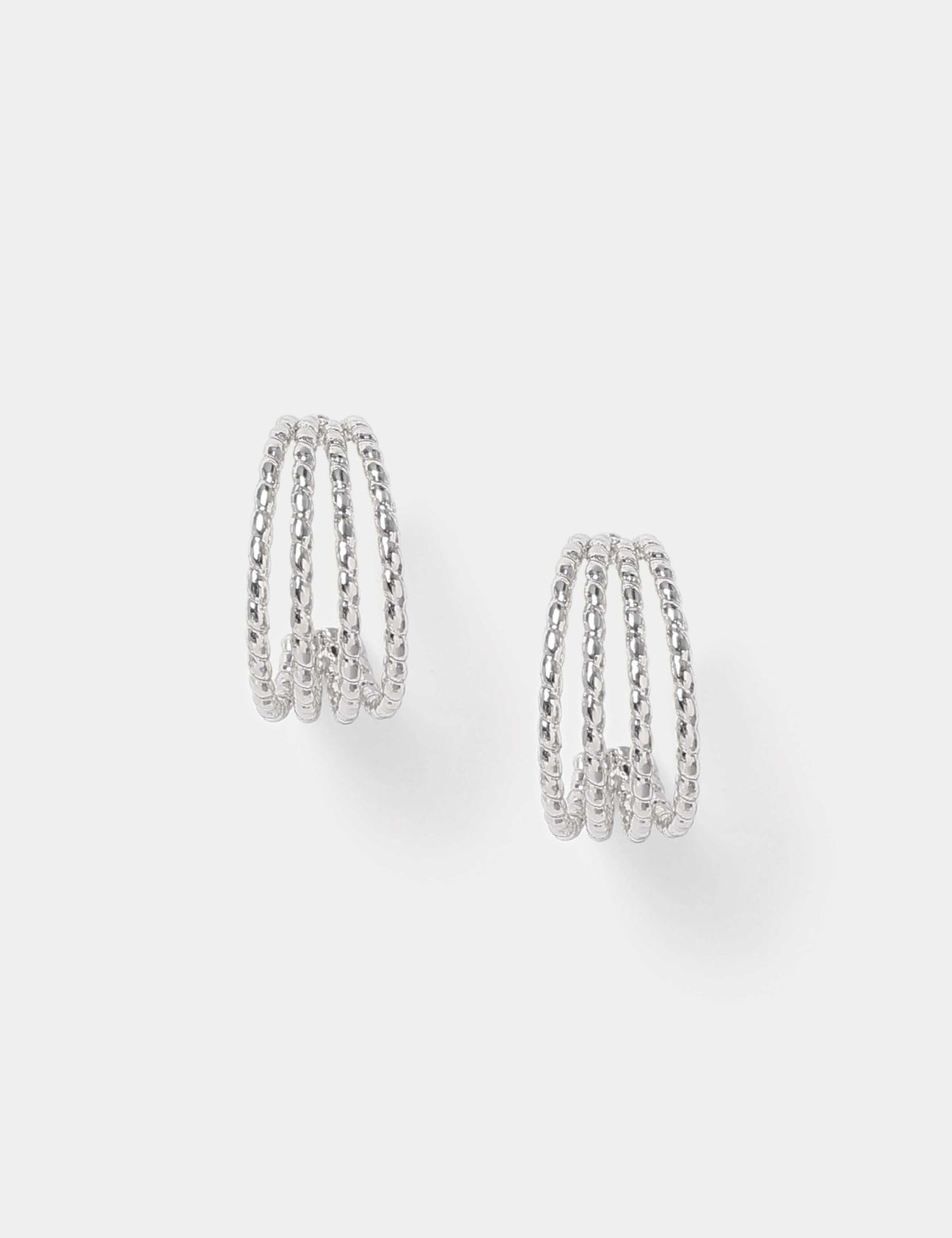 Textured Hoop Earrings iron titanium brass, imported from the UK