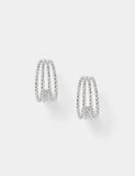 Textured Hoop Earrings iron titanium brass, imported from the UK