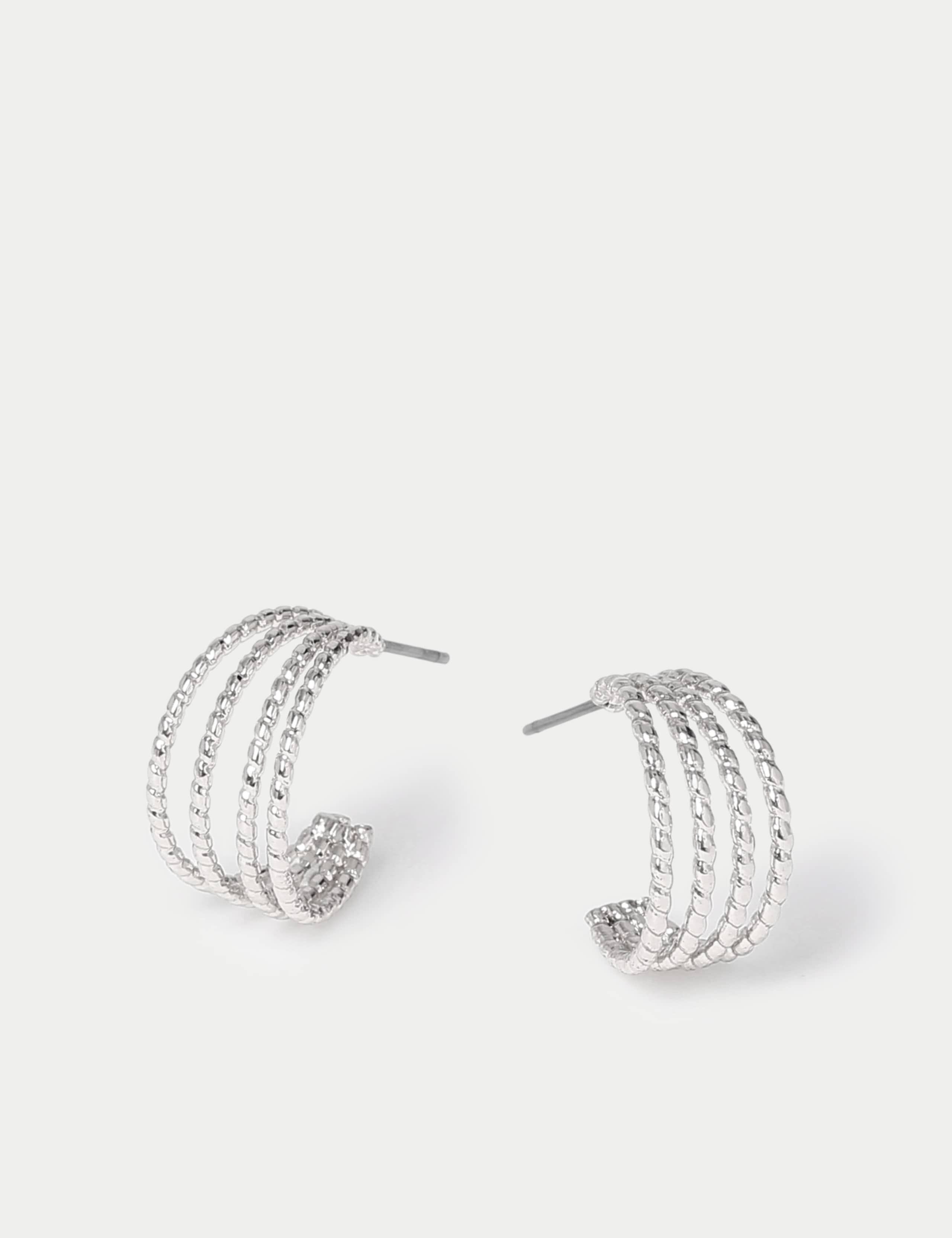 Textured Hoop Earrings iron titanium brass, imported from the UK