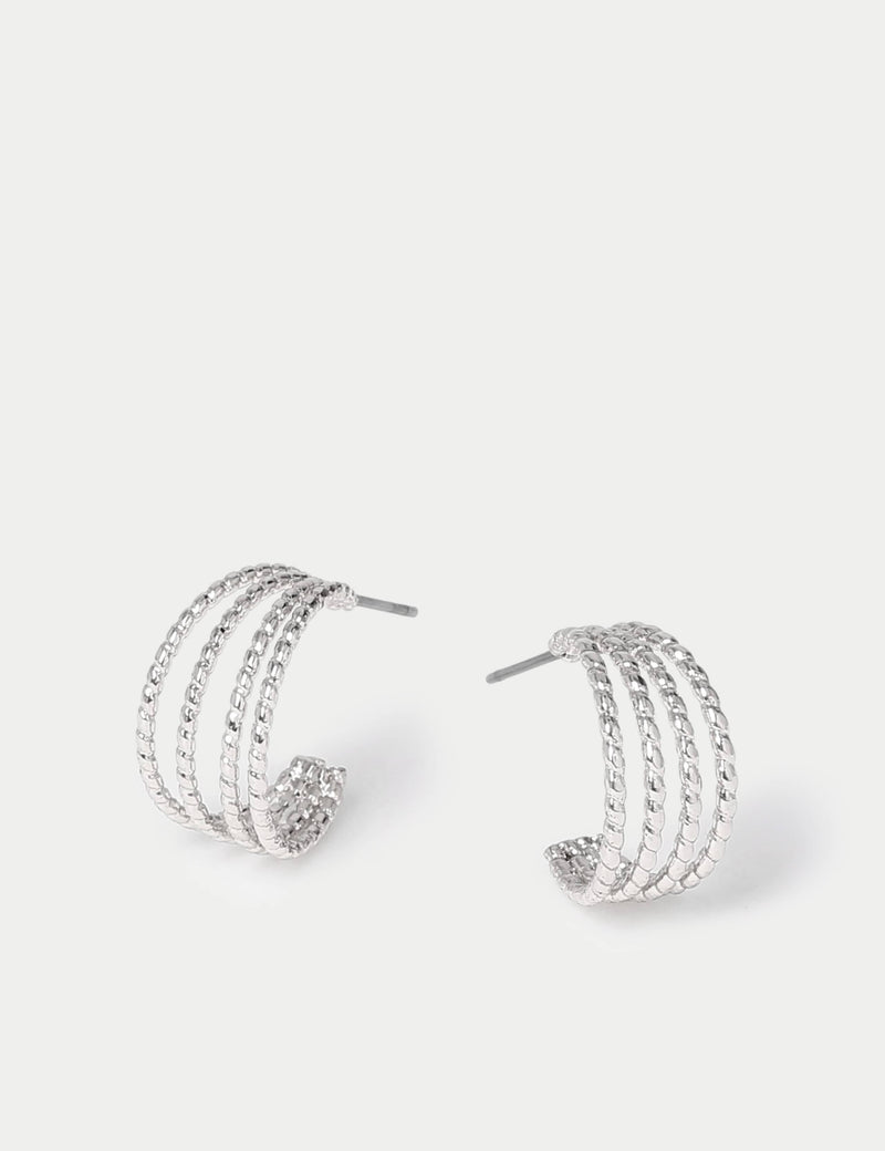 Textured Hoop Earrings iron titanium brass, imported from the UK