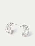 Textured Hoop Earrings iron titanium brass, imported from the UK