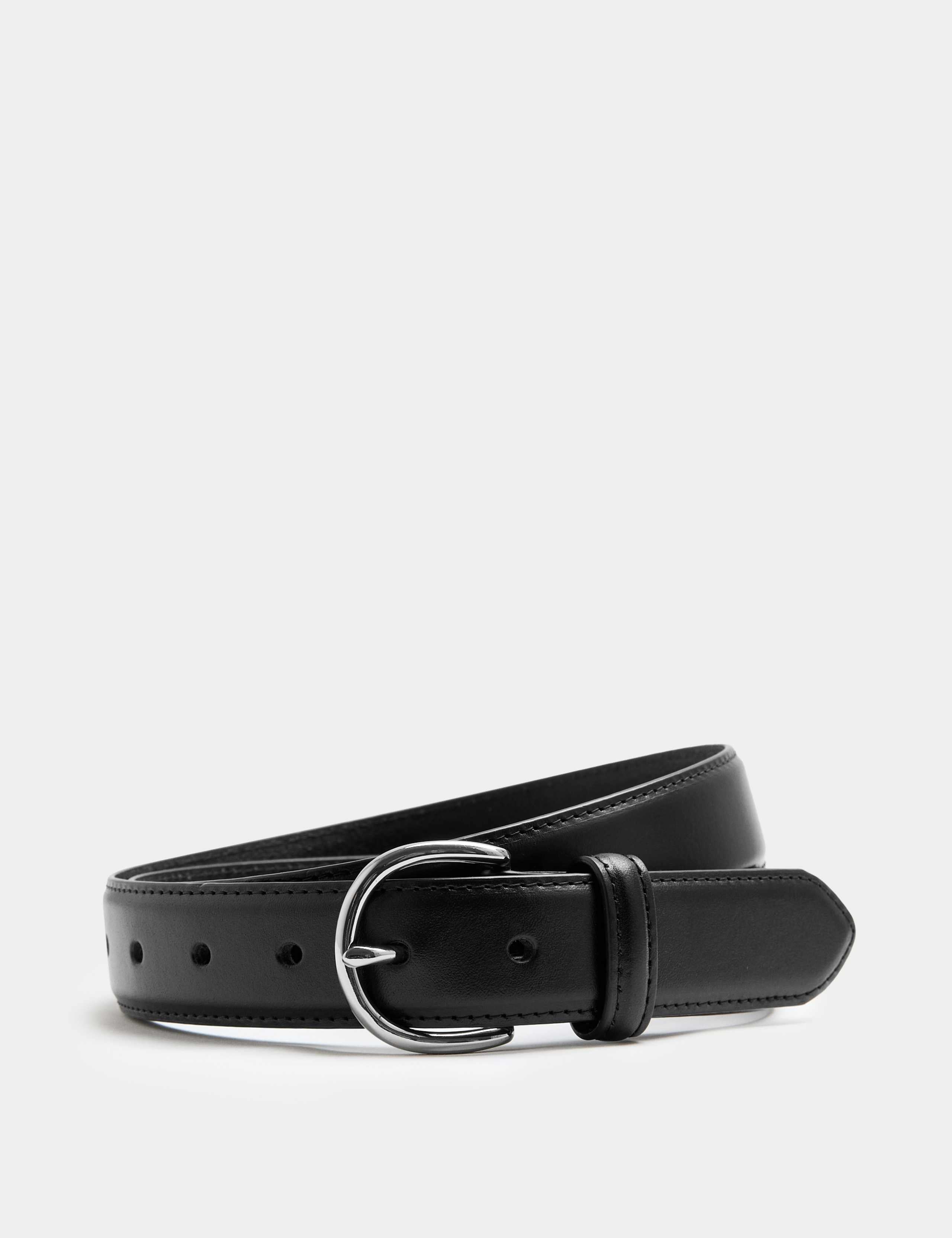 M&S textured leather buckle belt (British brand)
