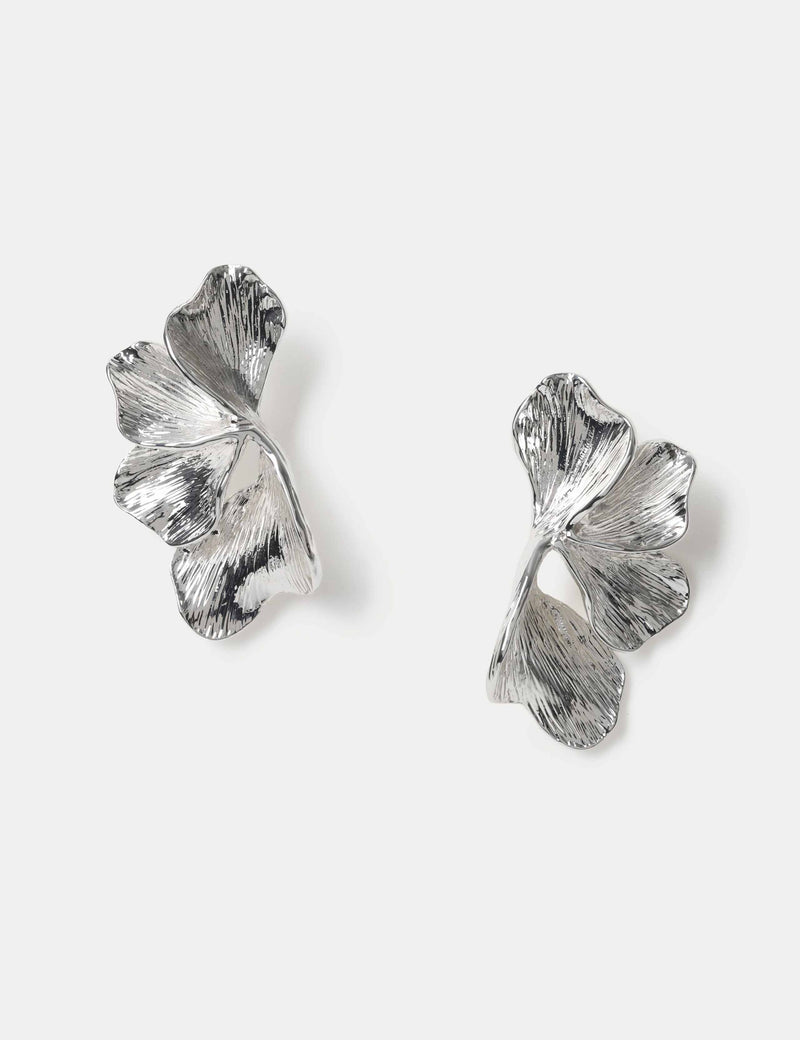 Textured oversized flower earrings, imported from the UK