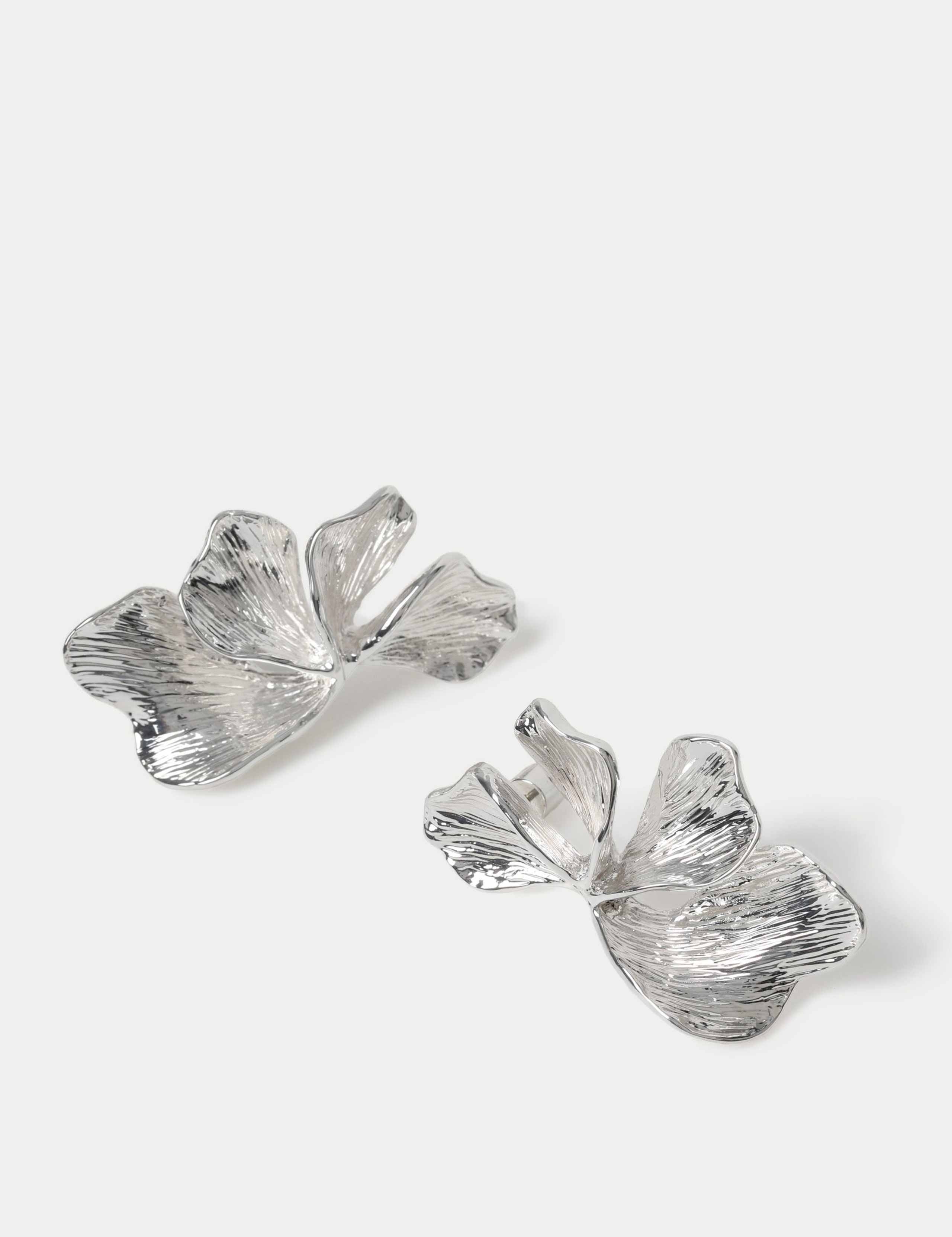 Textured oversized flower earrings, imported from the UK