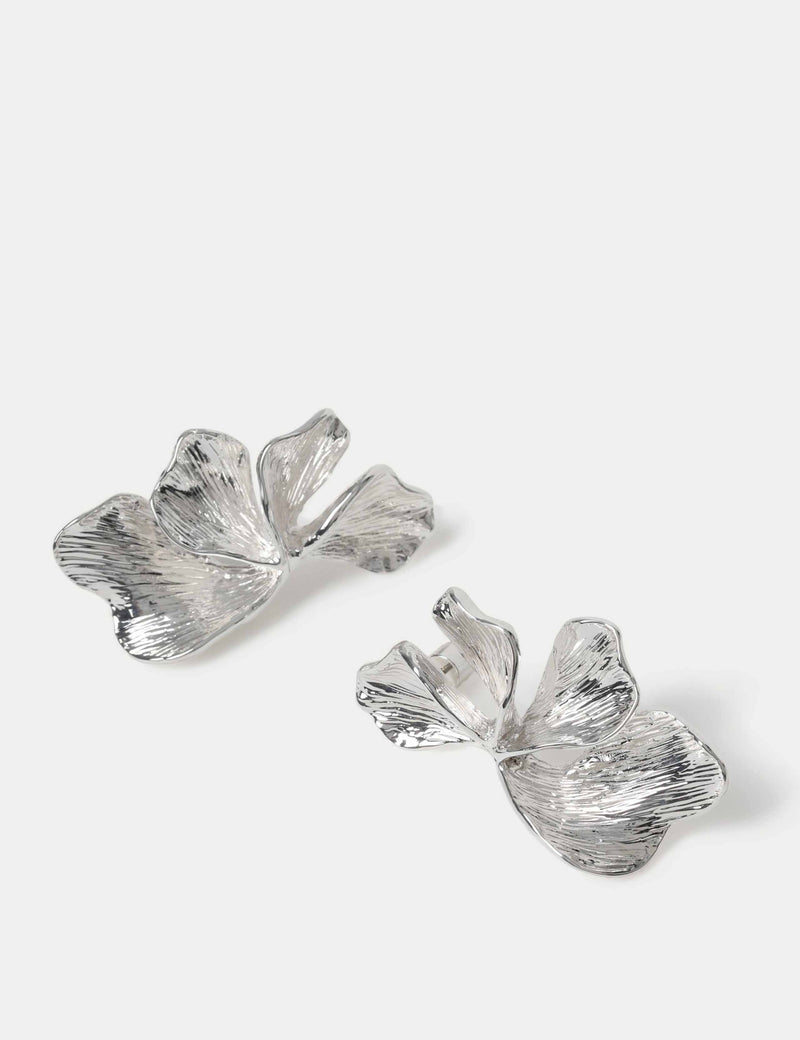 Textured oversized flower earrings, imported from the UK