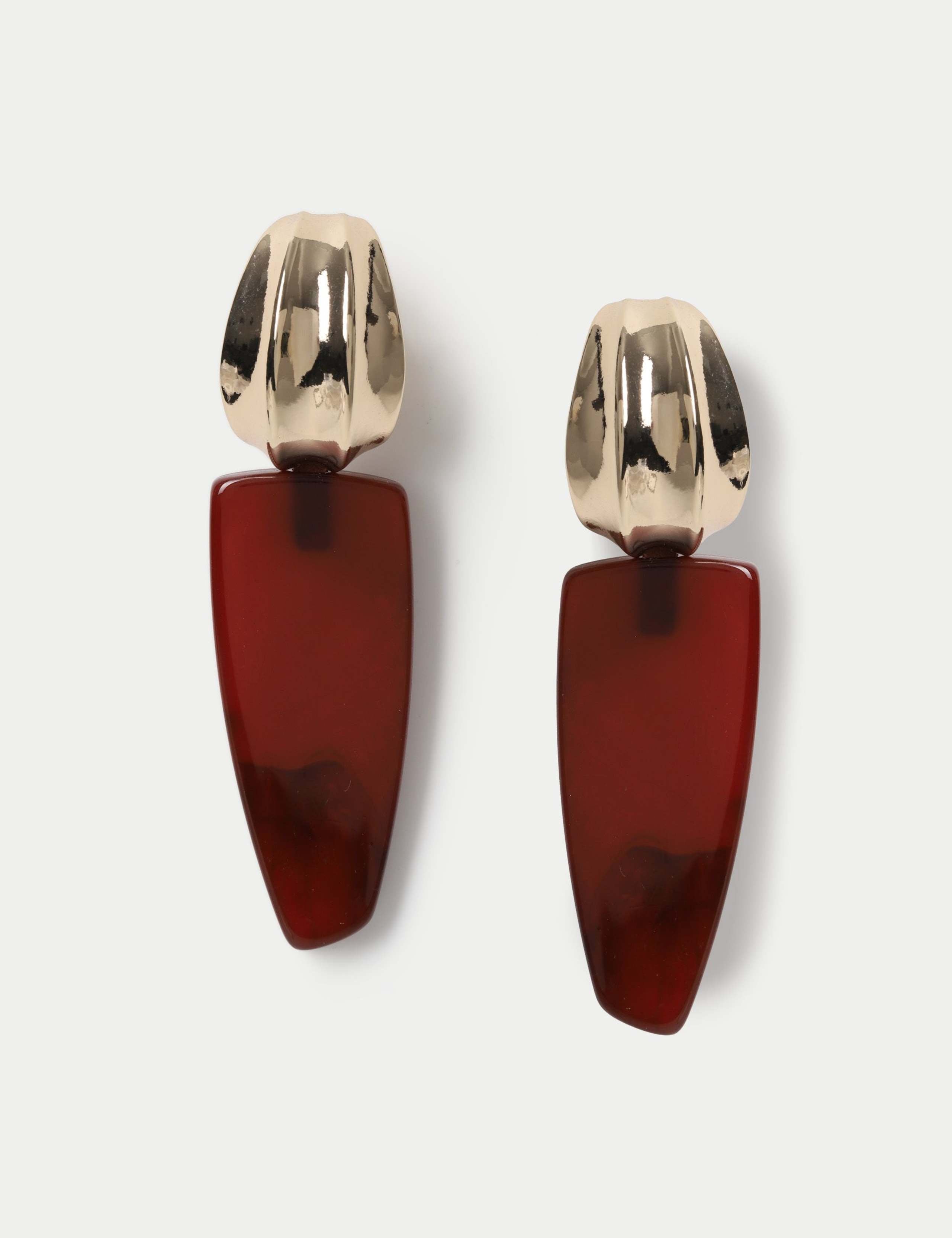 Textured resin drop earrings, UK version