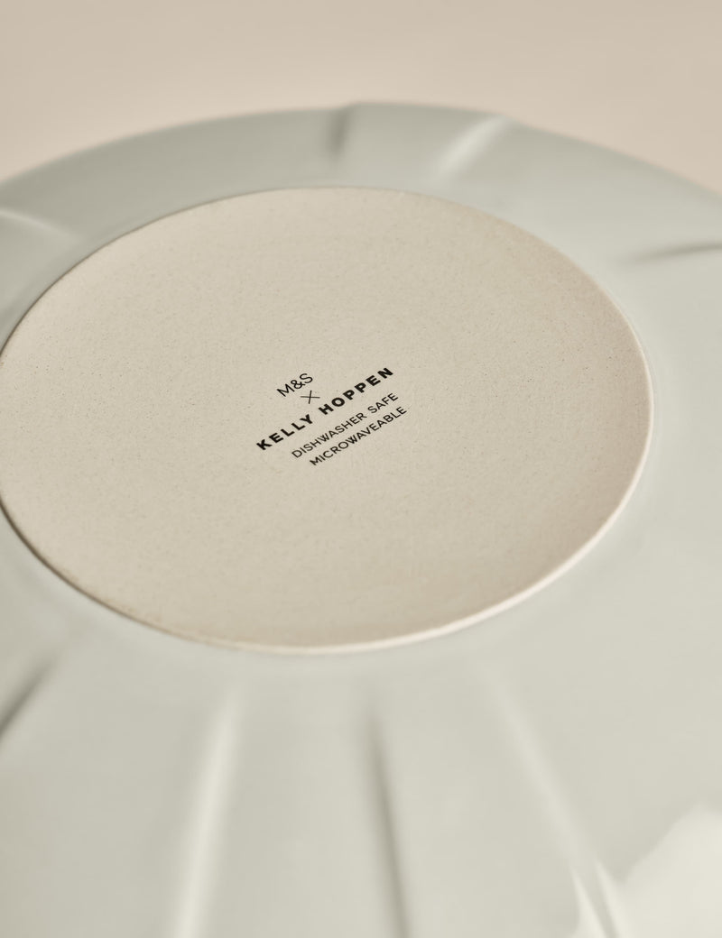 M&S X Kelly Hoppen textured ceramic serve bowl medium (British brand)
