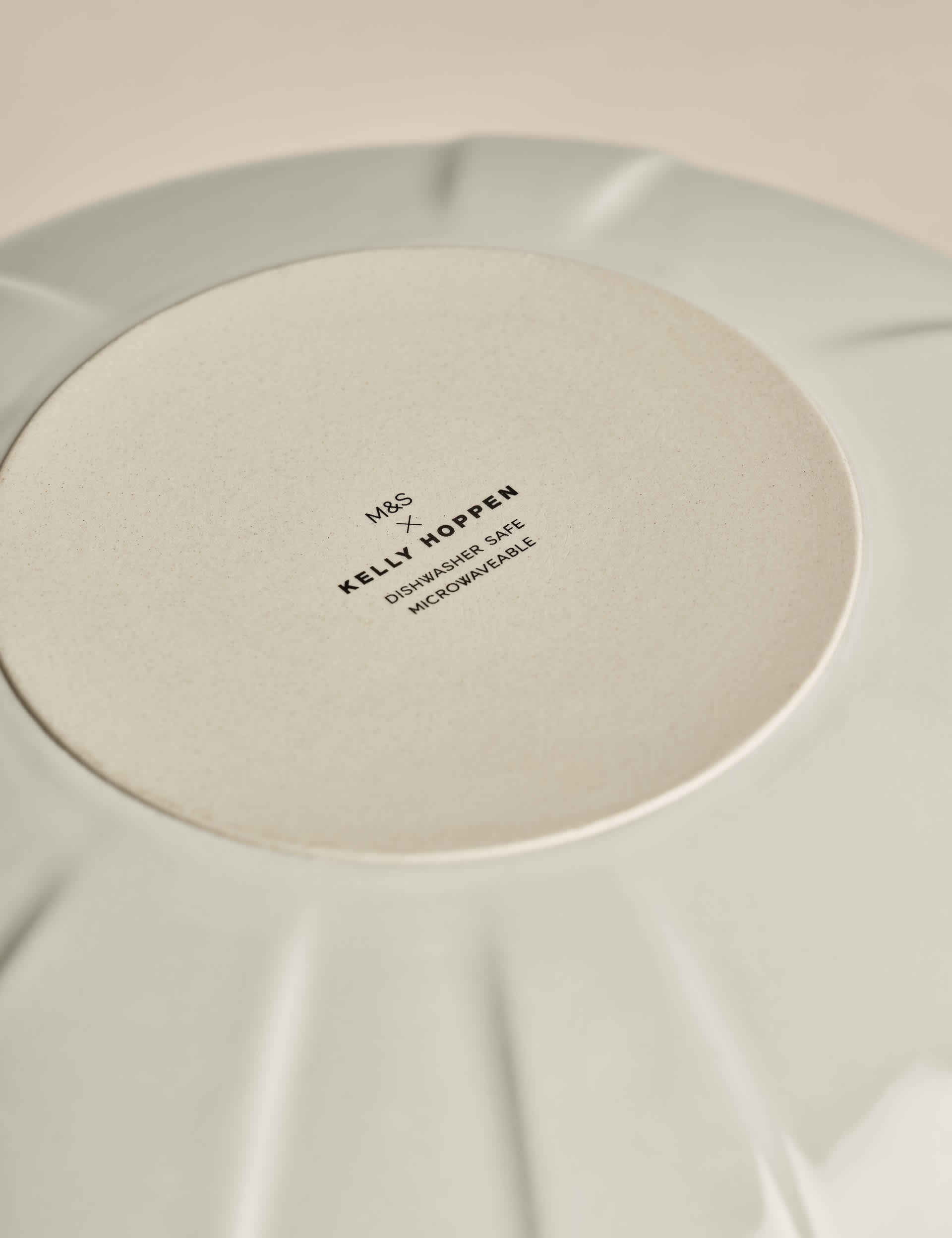 M&S X Kelly Hoppen textured ceramic serve bowl medium (British brand)