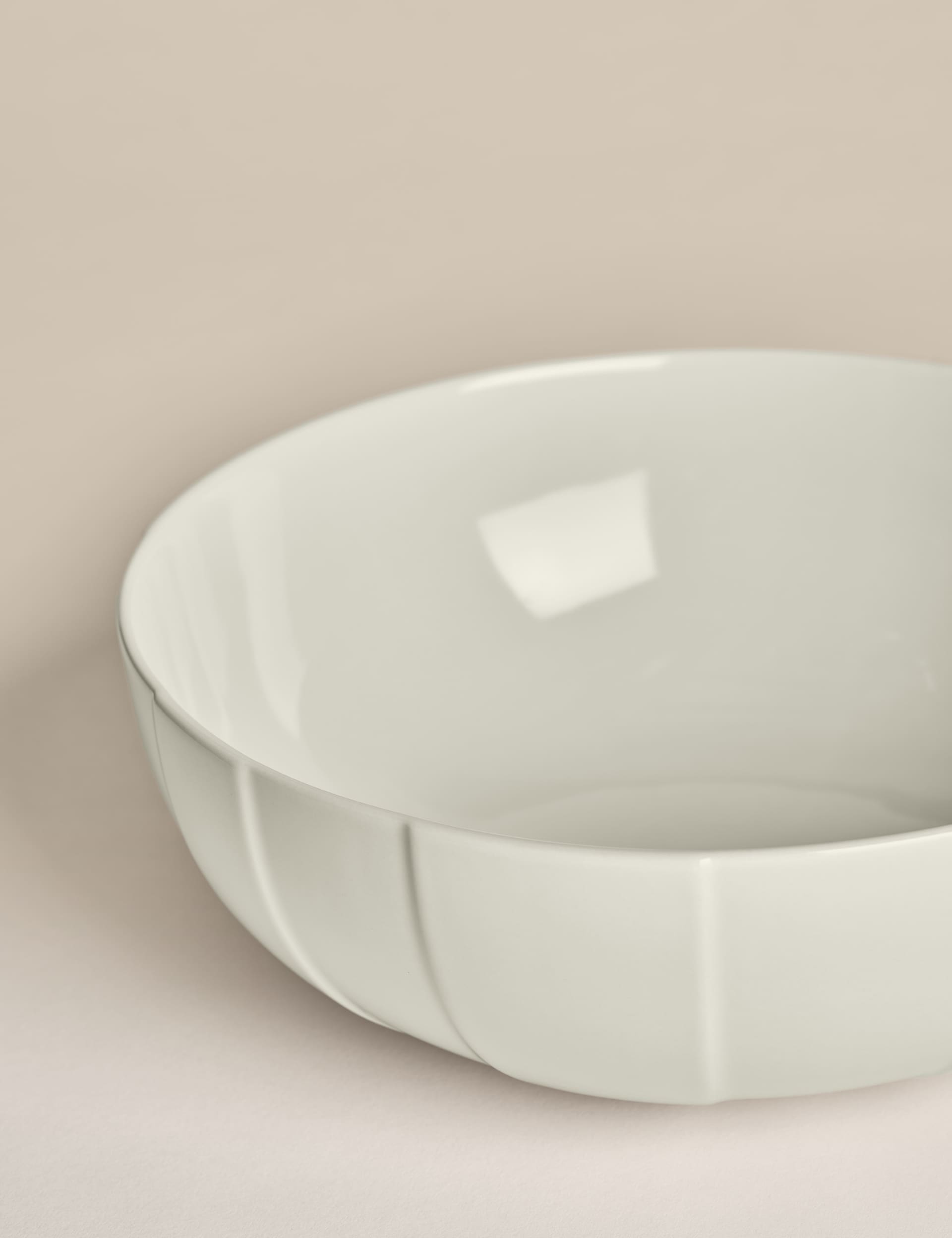 M&S X Kelly Hoppen textured ceramic serve bowl medium (British brand)