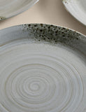 Stoneware dinner plate with spin design 26.8cm (British brand)
