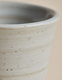 Stoneware mug textured spin handleless 9cm - British product
