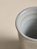 Stoneware mug textured spin handleless 9cm - British product