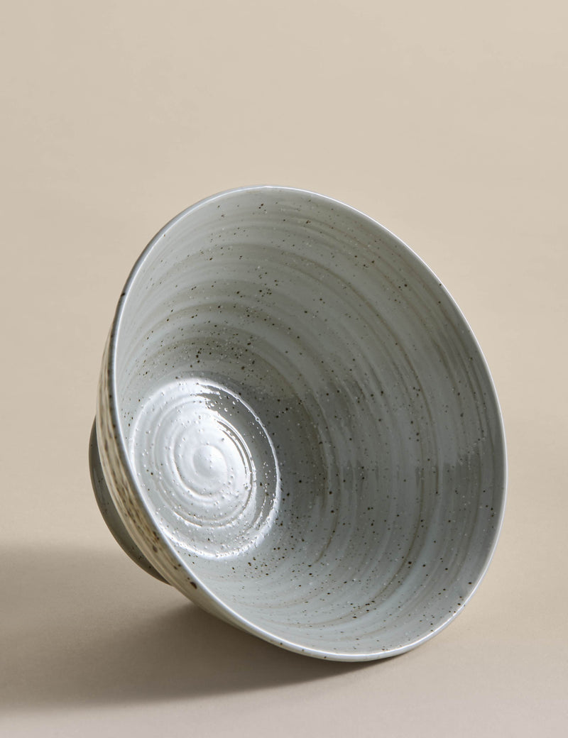 Small ramen bowl textured spin stoneware, imported from the UK