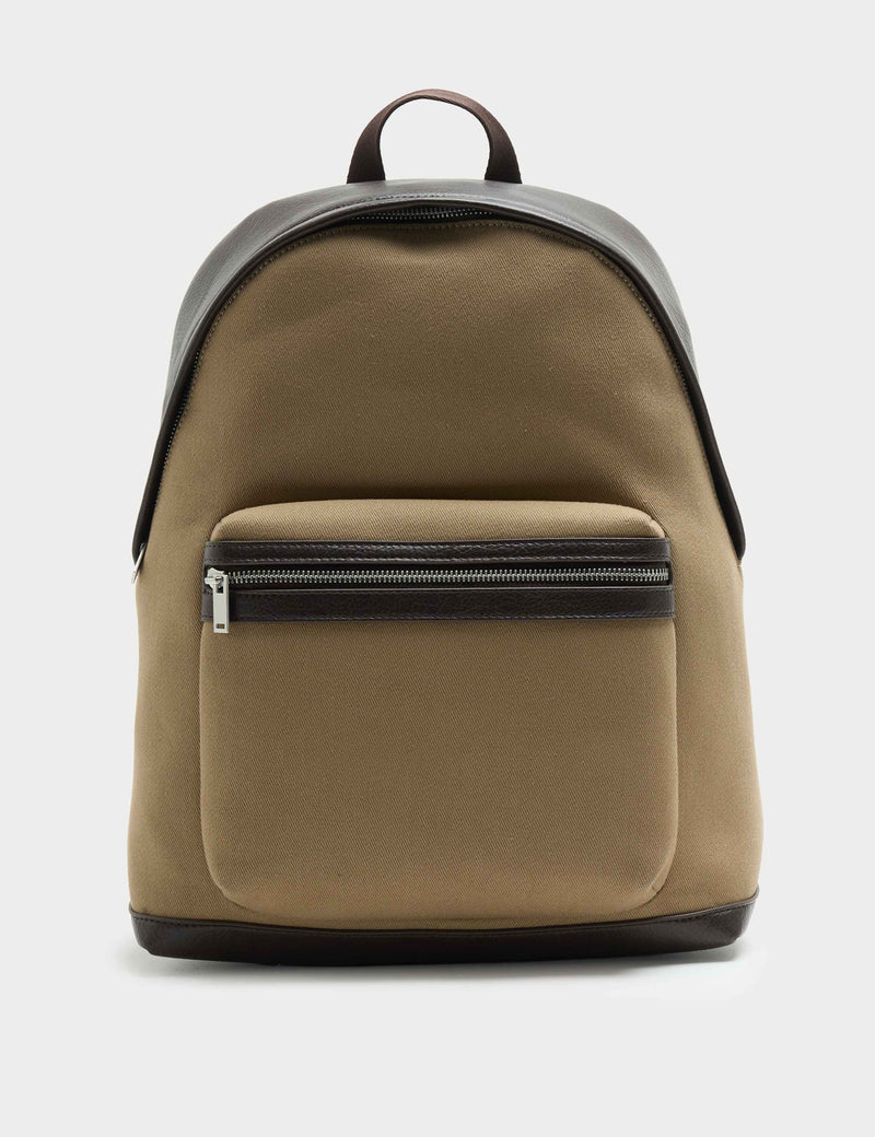 M&S Textured Twill Mix Backpack in cotton and polyurethane, British brand
