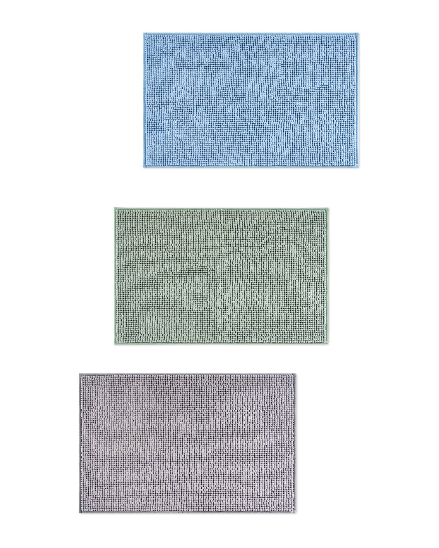 Textured bath mat, 50x80cm, in taupe grey blue or green (British brand)