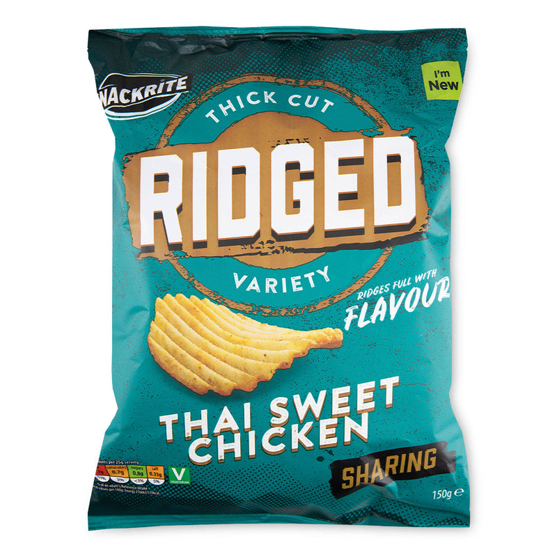 Thai chicken ridged crisps share bag - British product