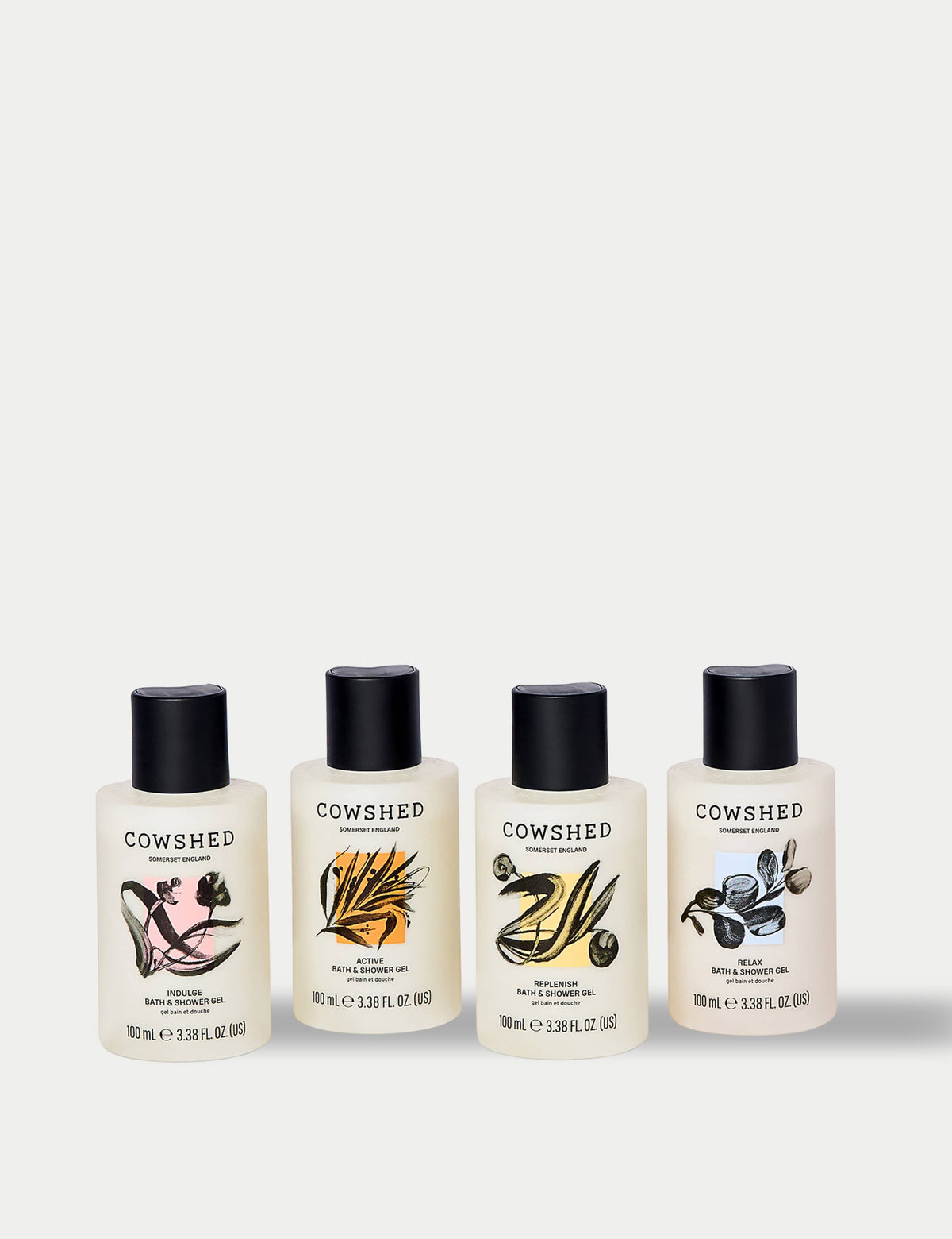 Cowshed bath gel gift set 4x100ml - British product