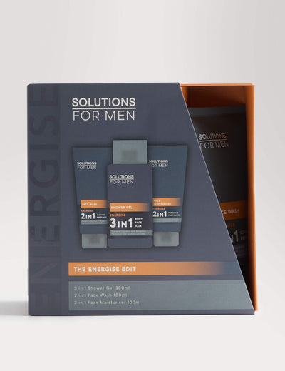 Solutions Energise Geschenkset Herren Körperpflege-Set 300ml + 100ml + 100ml