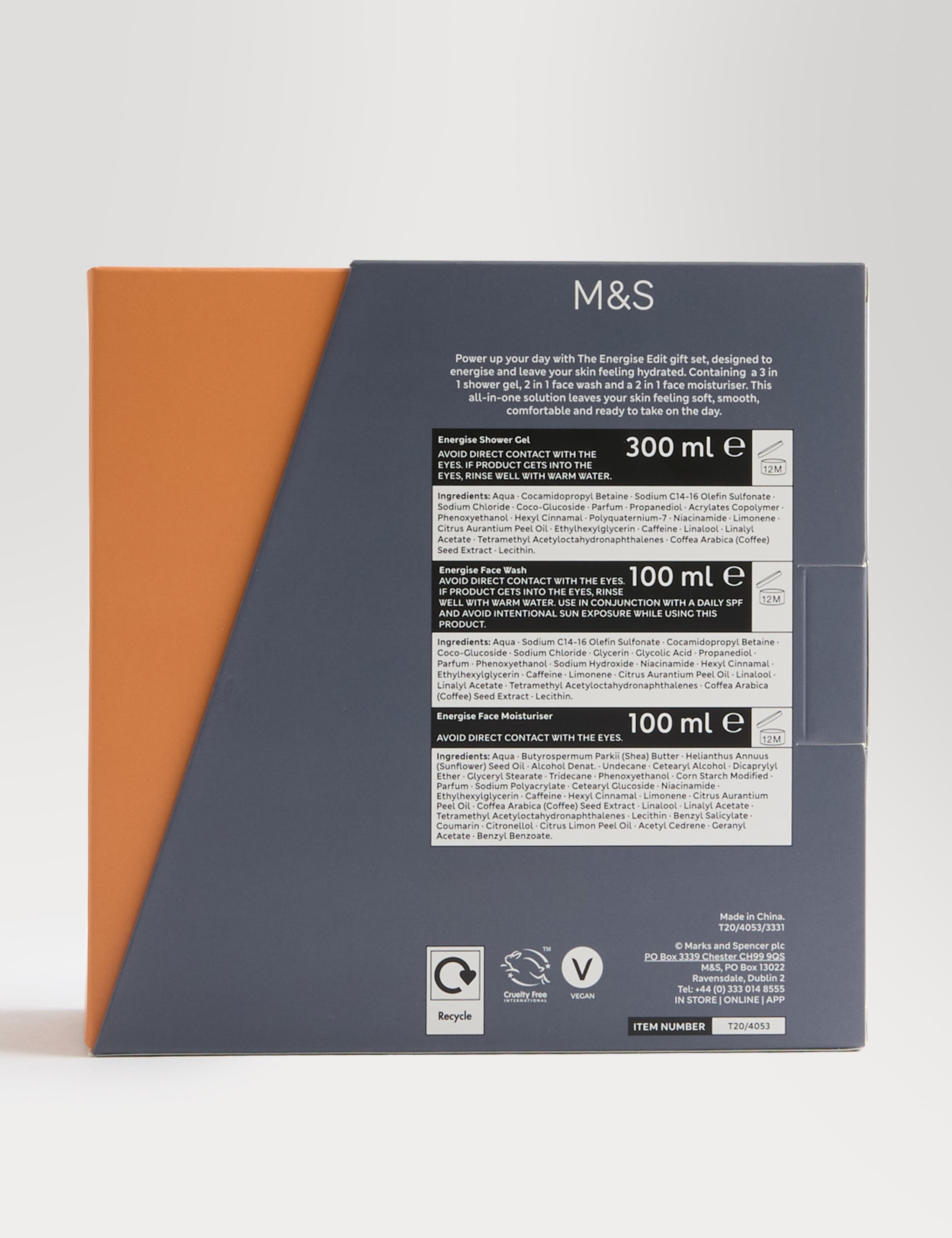Solutions Energise men's grooming gift set - British product