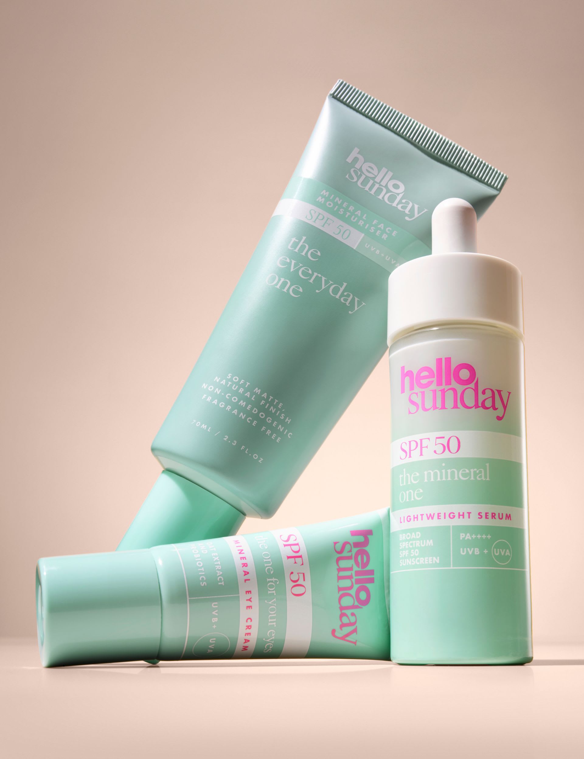 Hello Sunday Face Moisturiser SPF 50 Centella Asiatica 70ml - British product