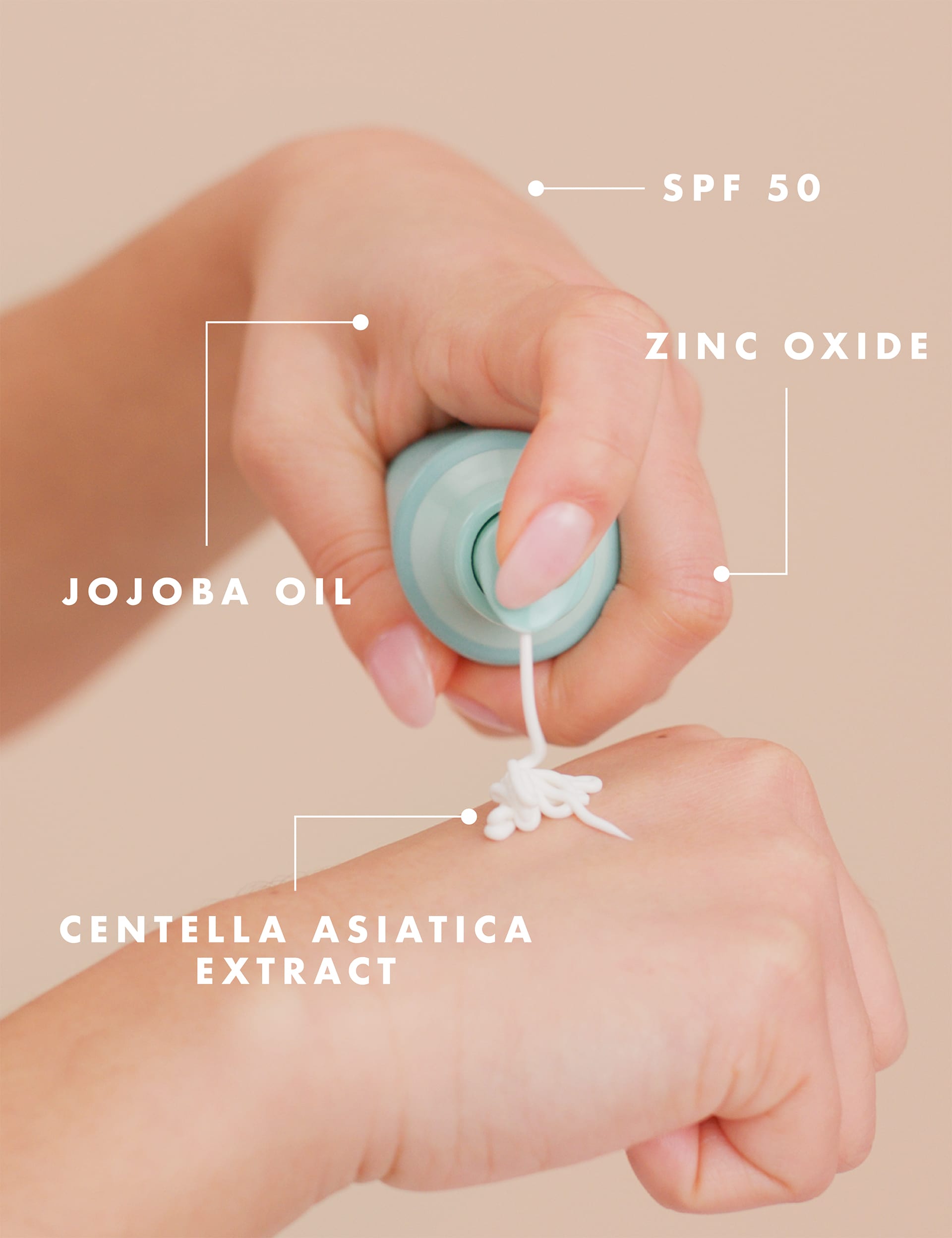 Hello Sunday Face Moisturiser SPF 50 Centella Asiatica 70ml - British product